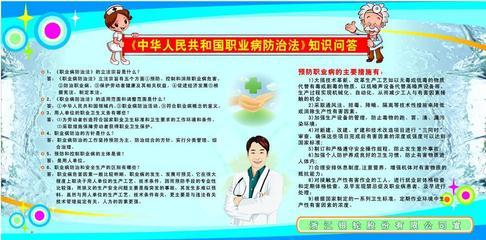 《中華人民共和國職業病防治法》知識問答展板 專業宣傳，守護健康